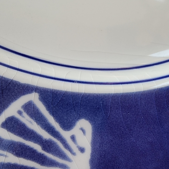 12" Crate & Barrel Seafood Serving Plate/Dinner Plate/Charger - Picture 2 of 5